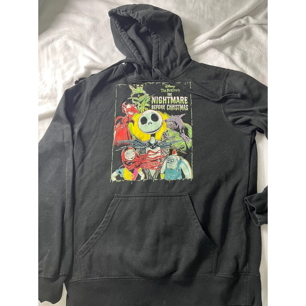 Hot Topic Disney Nightmare Before Christmas Jack Skellington Hoodie Black Small